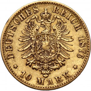 Niemcy, Hesja, Ludwik II, 10 marek 1876 H, Darmstadt