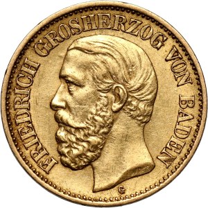 Germany, Baden, Friedrich I, 10 Mark 1893 G, Karlsruhe