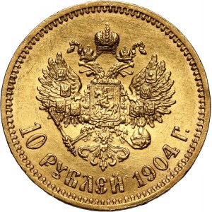 Russia, Nicholas II, 10 Roubles 1904 (АР), St. Petersburg