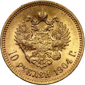 Russia, Nicholas II, 10 Roubles 1904 (АР), St. Petersburg