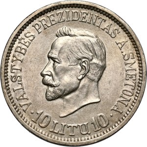 Lithuania, 10 Litu 1938, A. Smetona