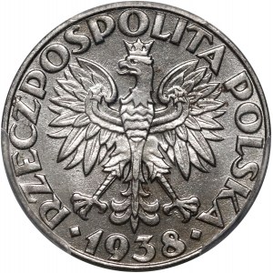 Generalna Gubernia, 50 groszy 1938, Warszawa, żelazo