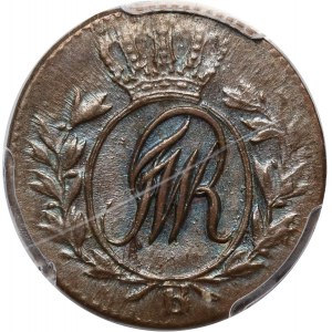 Zabory, Prusy południowe, Fryderyk Wilhelm II, 1/2 grosza 1796 B, Wrocław