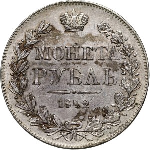 Zabór rosyjski, Mikołaj I, rubel 1842 MW, Warszawa