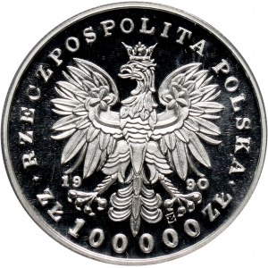 III RP, 100000 złotych 1990, Fryderyk Chopin