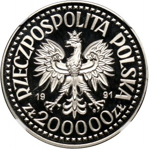 III RP, 200000 złotych 1991, Jan Paweł II, PRÓBA, nikiel