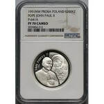 III RP, 200000 złotych 1991, Jan Paweł II, PRÓBA, srebro