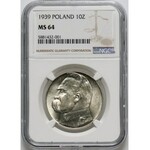 II RP, 10 złotych 1939, Warszawa, Józef Piłsudski