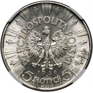 II RP, 5 złotych 1936, Warszawa, Józef Piłsudski