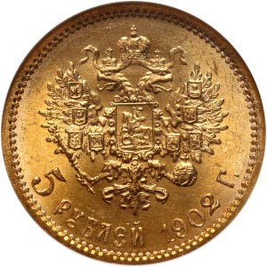 Russia, Nicholas II, 5 Roubles 1902 (AP), St. Petersburg