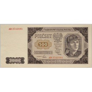 PRL, 500 złotych 1.07.1948, seria AB