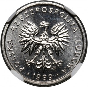 PRL, 1 złoty 1989, PRÓBA, nikiel