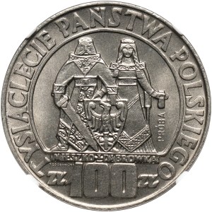 PRL, 100 złotych 1966, Mieszko i Dąbrówka, PRÓBA, nikiel