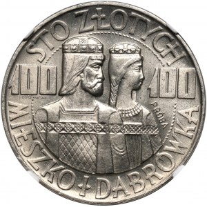 PRL, 100 złotych 1966, Mieszko i Dąbrówka, PRÓBA, nikiel