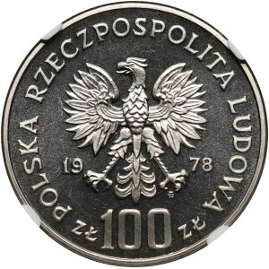 PRL, 100 złotych 1978, Łoś, PRÓBA, nikiel