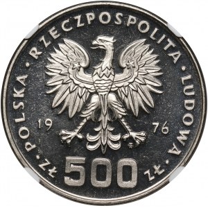 PRL, 500 złotych 1976, Tadeusz Kościuszko, PRÓBA, nikiel