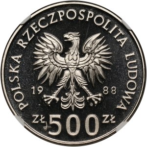 PRL, 500 złotych 1988, Mistrzostwa Świata - Włochy '90, PRÓBA, nikiel