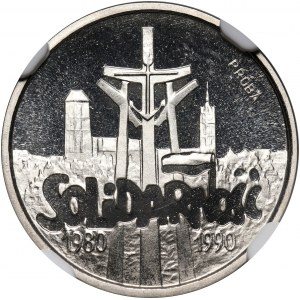 III RP, 20000 złotych 1990, Solidarność, PRÓBA, nikiel