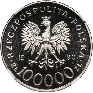 III RP, 200000 złotych 1990, Solidarność, PRÓBA, nikiel