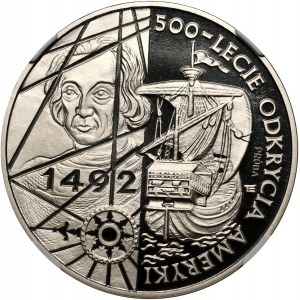 III RP, 200000 złotych 1992, 500-lecie Odkrycia Ameryki, PRÓBA, nikiel