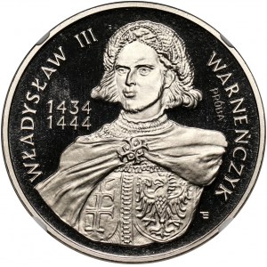 III RP, 200000 złotych 1992, Władysław III Warneńczyk (półpostać), PRÓBA, nikiel