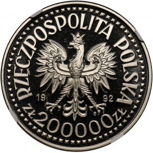 III RP, 200000 złotych 1992, Władysław III Warneńczyk (półpostać), PRÓBA, nikiel