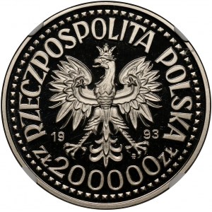 III RP, 200000 złotych 1993, Kazimierz IV Jagiellończyk (popiersie), PRÓBA, nikiel