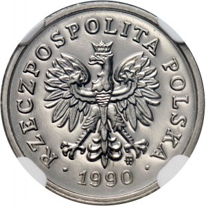 III RP, 10 groszy 1990, PRÓBA, nikiel