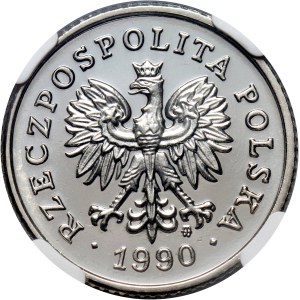 III RP, 50 groszy 1990, PRÓBA, nikiel