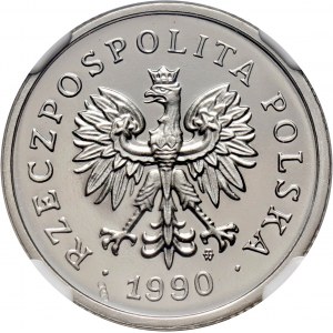 III RP, 1 złoty 1990, PRÓBA, nikiel