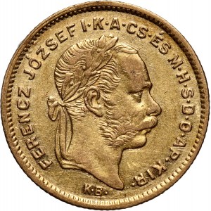 Hungary, Franz Joseph I, 4 Forint = 10 Francs 1870 KB, Kremnitz