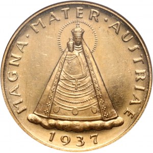 Austria, Republika, 100 szylingów 1937, Wiedeń, Madonna z Mariazell