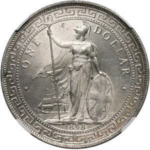 Wielka Brytania, Wiktoria, Trade Dollar 1898 B, Bombaj