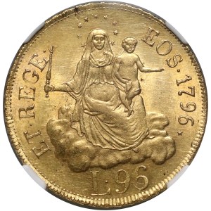 Italy, Genoa, 96 Lire 1796