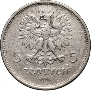 II RP, 5 złotych 1930, Warszawa, Nike