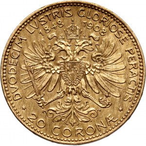 Austria, Franz Joseph I, 20 Corona 1908, Vienna