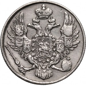 Rosja, Mikołaj I, 3 ruble 1834 СПБ, Petersburg