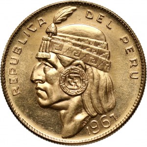 Peru, 50 Soles 1967, Indian head