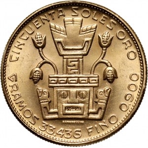 Peru, 50 Soles 1967, Indian head