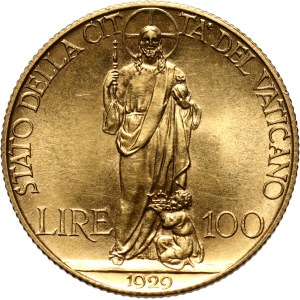 Watykan, Pius XI, 100 lirów 1929