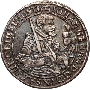 Niemcy, Saksonia, Jan Jerzy I, talar 1633 HI, Drezno