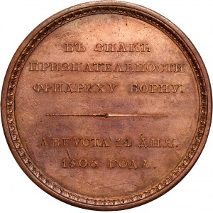 Rosja, Aleksander I, medal dla Friedricha Borna, 1806, Nowodieł