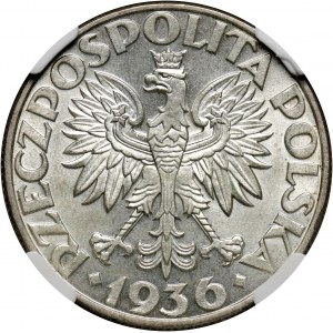 II RP, 5 złotych 1936, Warszawa, Żaglowiec