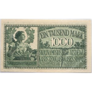 Banknoty niemieckich władz okupacyjnych, Darlehnskasse Ost, 1000 marek 4.04.1918, Kowno, seria A