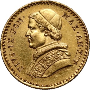 Watykan, Pius IX, 2 1/2 scudo 1859-XIV R, Rzym