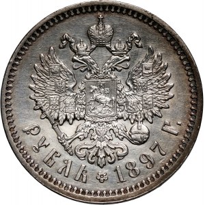 Russia, Nicholas II, Rouble 1897 (АГ), St. Petersburg