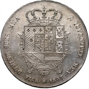 Włochy, Toskania, Karol Ludwik i Maria Luiza, 10 lirów 1807, Florencja
