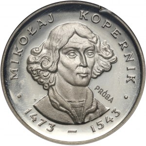 PRL, 100 złotych 1973, Kopernik - mała głowa, PRÓBA, srebro