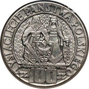 PRL, 100 złotych 1960, Mieszko i Dąbrówka, PRÓBA, nikiel