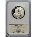 III RP, 200000 złotych 1991, Jan Paweł II, PRÓBA, nikiel